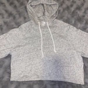 Gray Cropped Sweatshirt